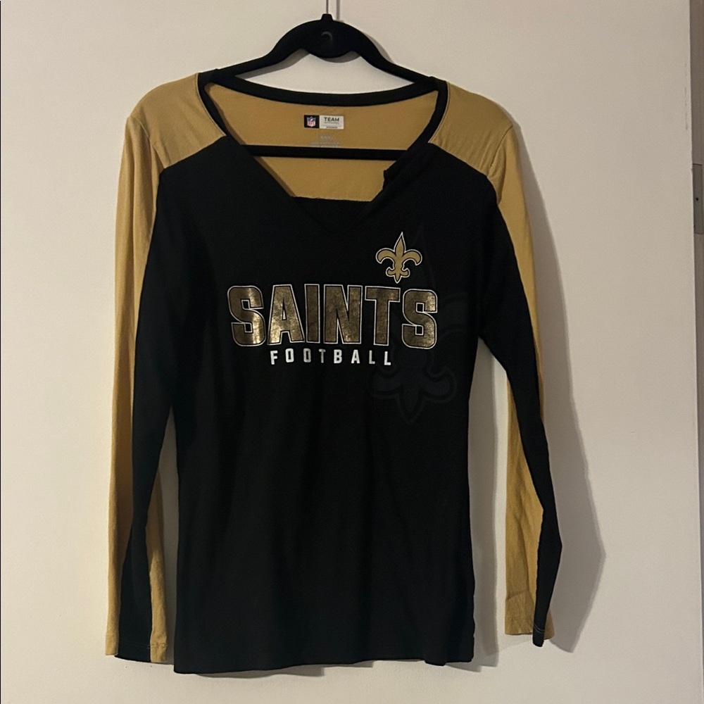 Saints Football Women's Long Sleeve Shirt M fits Small